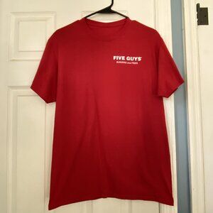 Five Guys Employee T-Shirt Red Size M